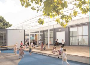 Une école réalisée en module Algeco