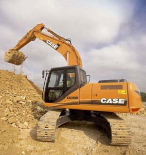 Des machines de terrassement Case dans les Abruzzes