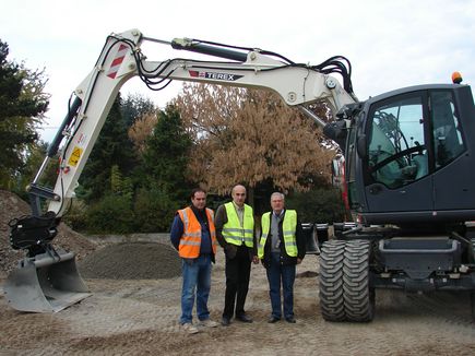 Attache rapide M Quick de Martin sur pelle Terex