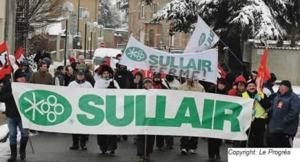 Manifestation des salariés de Sullair Europe