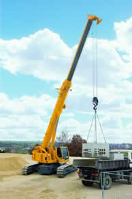 Une grue sur chenilles Liebherr de 60 t à Bauma