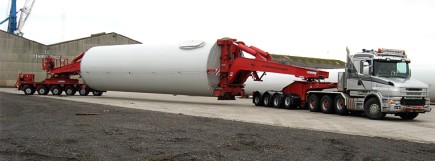 Faciliter le transport des mâts d'éoliennes