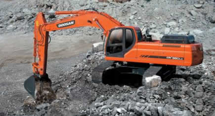 Nouvelle pelle sur chenilles de 38 tonnes Doosan DX380LC