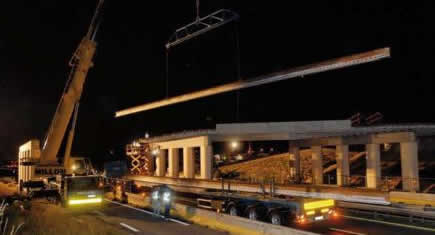 Chantier du diffuseur de l’A41 à Seynod