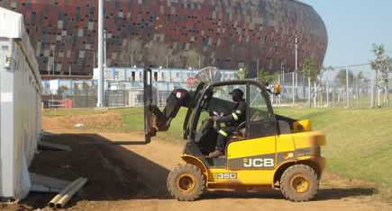 JCB déploie neuf Teletruck sur les stades de la Coupe du Monde