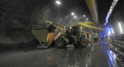 Caterpillar et Sandvik présents au tunnel de Ceneri
