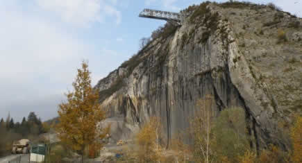 LCPC : la station d'essais de chutes de blocs de Montagnole inaugurée le 16 septembre