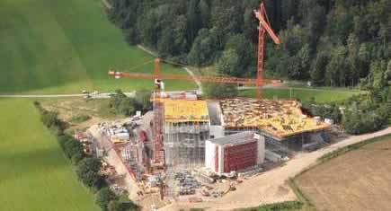 850 t de matériel d'étaiement pour 5 000 m2 de surface de dalle