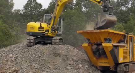 Une pelle 14504 de Wacker Neuson en location aux Pays-Bas