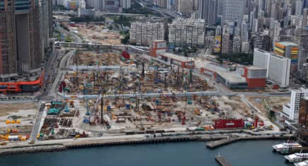 Soletanche Bachy à pied d'oeuvre sur l'Express Rail Link à Hong Kong