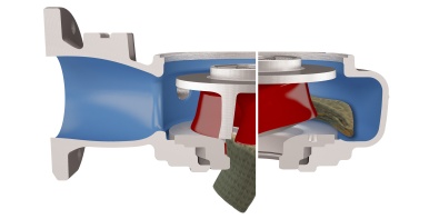 Roue anti colmatage sur pompes ITT France