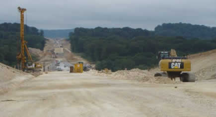 Amorce de reprise dans les travaux publics