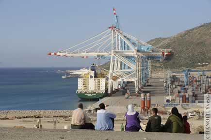 Le port de Tanger, au Maroc 