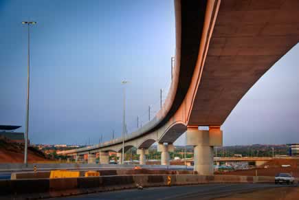 Liaison ferroviaire Gautrain en Afrique du Sud 