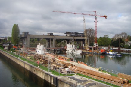 Le chantier du barrage de Chatou bat son plein