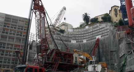Soletanche Bachy réalise les fondations de la tour Odéon à Monaco