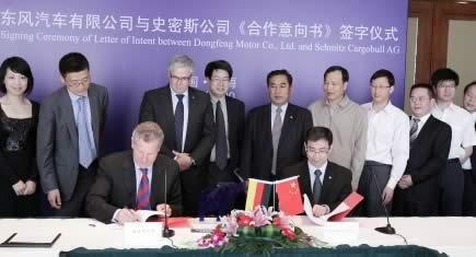 Accord entre le chinois Dongfeng Motor et Schmitz Cargobull