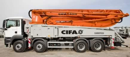 Cifa lance une nouvelle gamme de machine avec des  bras en carbone