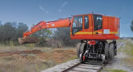 Signature française pour une pelle rail-route