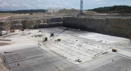 Un radier  hors normes  sur le site d'Iter à Cadarache