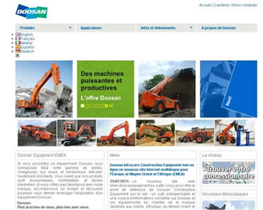 Doosan lance un site internet multilingue
