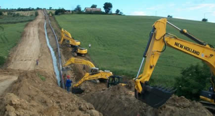 New Holland en force pour le gazoduc de Cellino