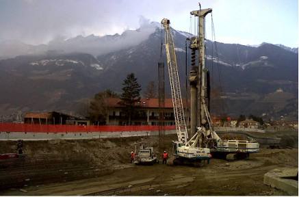 Soilmec : Le pieu CAP dans les alluvions dures de Merano
