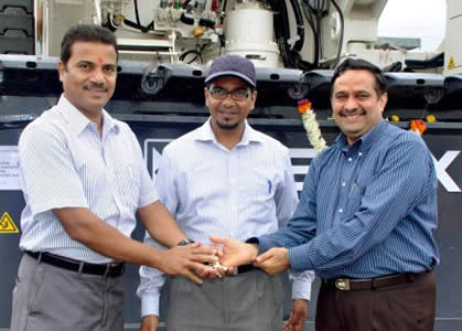 Terex Cranes fête la livraison d'une grue CC 2800-1 en Inde