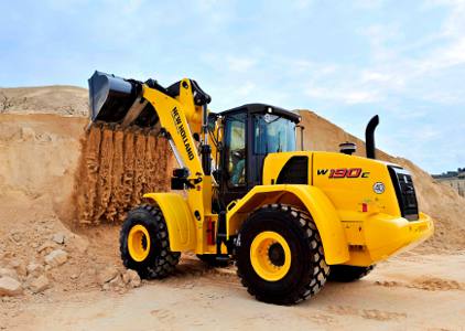 Chargeuse New Holland W190C : fiabilité et productivité supérieure pour usage intensif