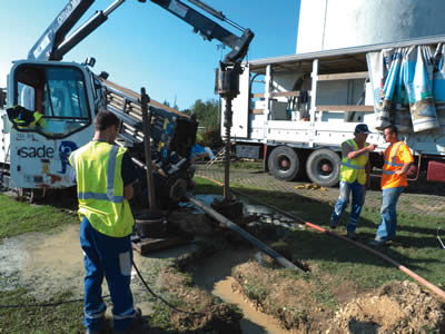Sade Rennes : la passerelle et le forage 