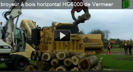 Le broyeur à bois horizontal HG6000 de Vermeer
