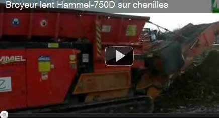 Broyeur lent Hammel-750D sur chenilles