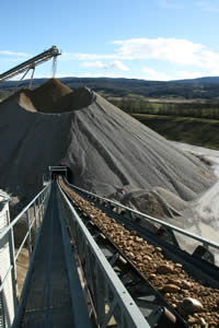 Production de granulats :  3% en 2011, -1% en 2012