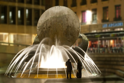 Lyon : LEC équipe de LED immergeables 4 fontaines