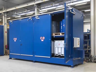 Innovations Pollutec : conteneur coupe-feu  FBM Base Denios 