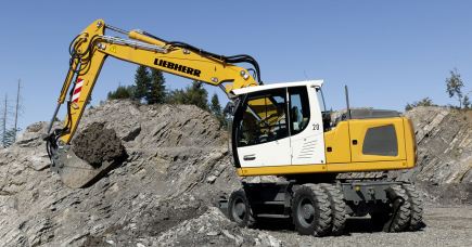 Nouvelle pelle sur pneus Liebherr A316