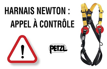 Rappel sécurité pour harnais Newton Petzl