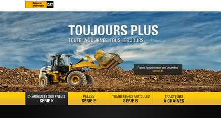 Caterpillar développe des mini-sites internet pour ses clients