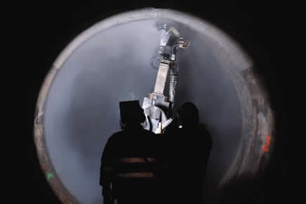 Nanterre : hydrodémolition robotisée pour collecteur pluvial