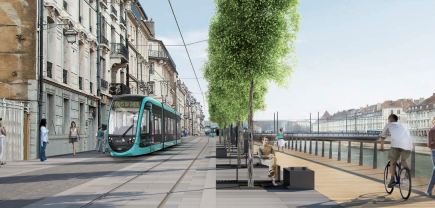Tramway de Besançon : première soudure d'un rail