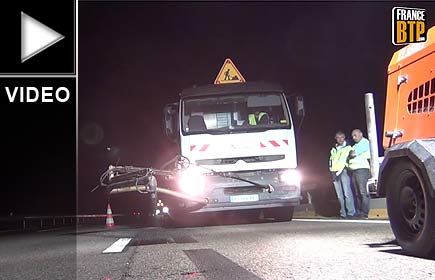 Enrobé projeté dans les Landes par Gremair