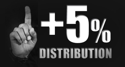 La distribution en hausse de 5%