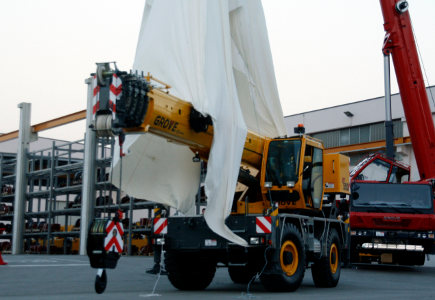 La Grove RT550E dévoilée sur l’usine de Niella Tanaro