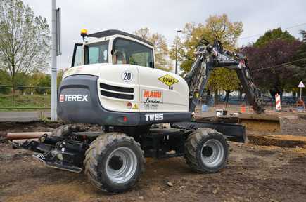 1re pelle Terex TW85 “Circular” sur le chantier du METTIS