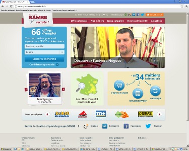 Le groupe Samse lance son site de recrutement