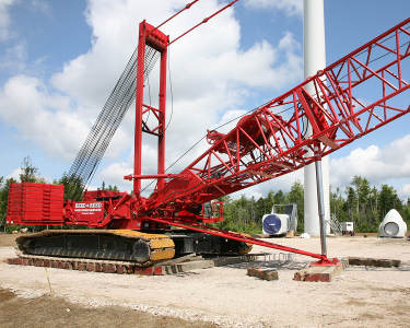 Manitowoc éprouve une nouvelle solution sur un projet éolien aux USA