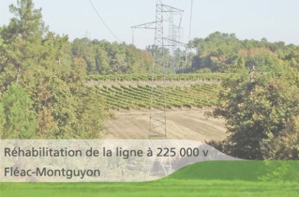 THT : RTE rénove 60 km de ligne 225 000 V entre Fléac - Montguyon
