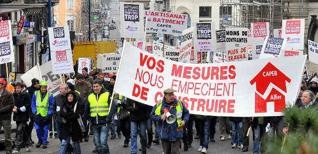 Mobilisation des artisans du bâtiment : 10 000 manifestants étaient dans la rue