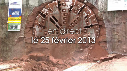 LGV Est : RFF fête la sortie du tunnelier Charlotte