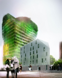 Bouygues Bâtiment IDF érige une tour intégrant un jardin vertical 
